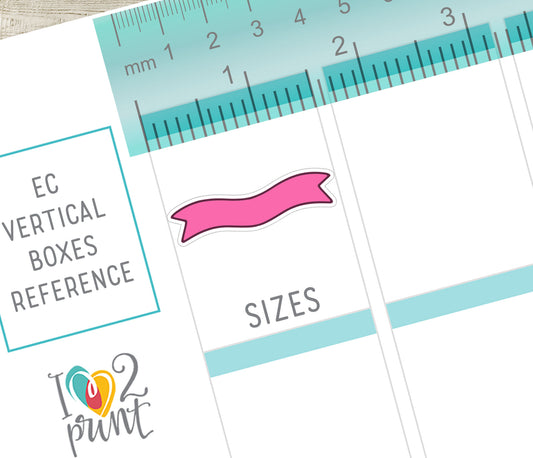 48 Colorful Flag Note Quarter Box Stickers | Printable Functional Planner Supplies | PDF & Cut Files