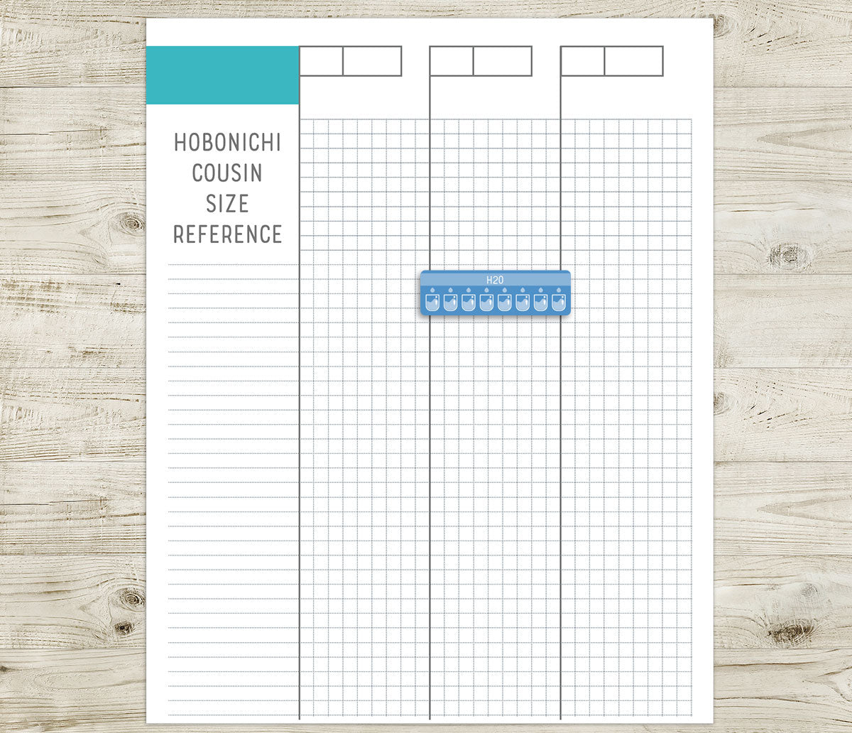 Hydration H2O Stickers - Functional Printable Stickers - PDF & Cut Files