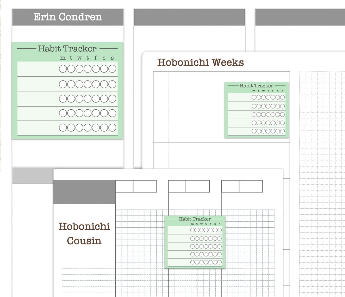 Habit Tracker Printable Planner Stickers | Daily Weekly Monthly | PDF Cut Files | Instant Download