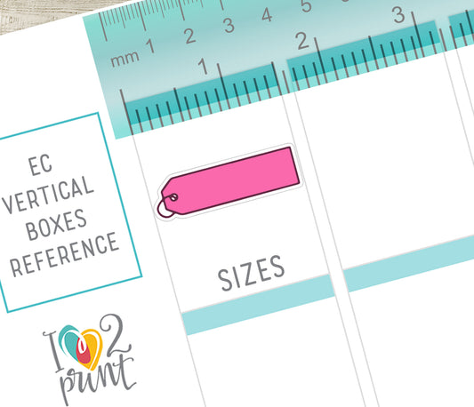 48 Colorful Tag Label Doodle Quarter Box Stickers | Printable Functional Planner Supplies | PDF & Cut Files
