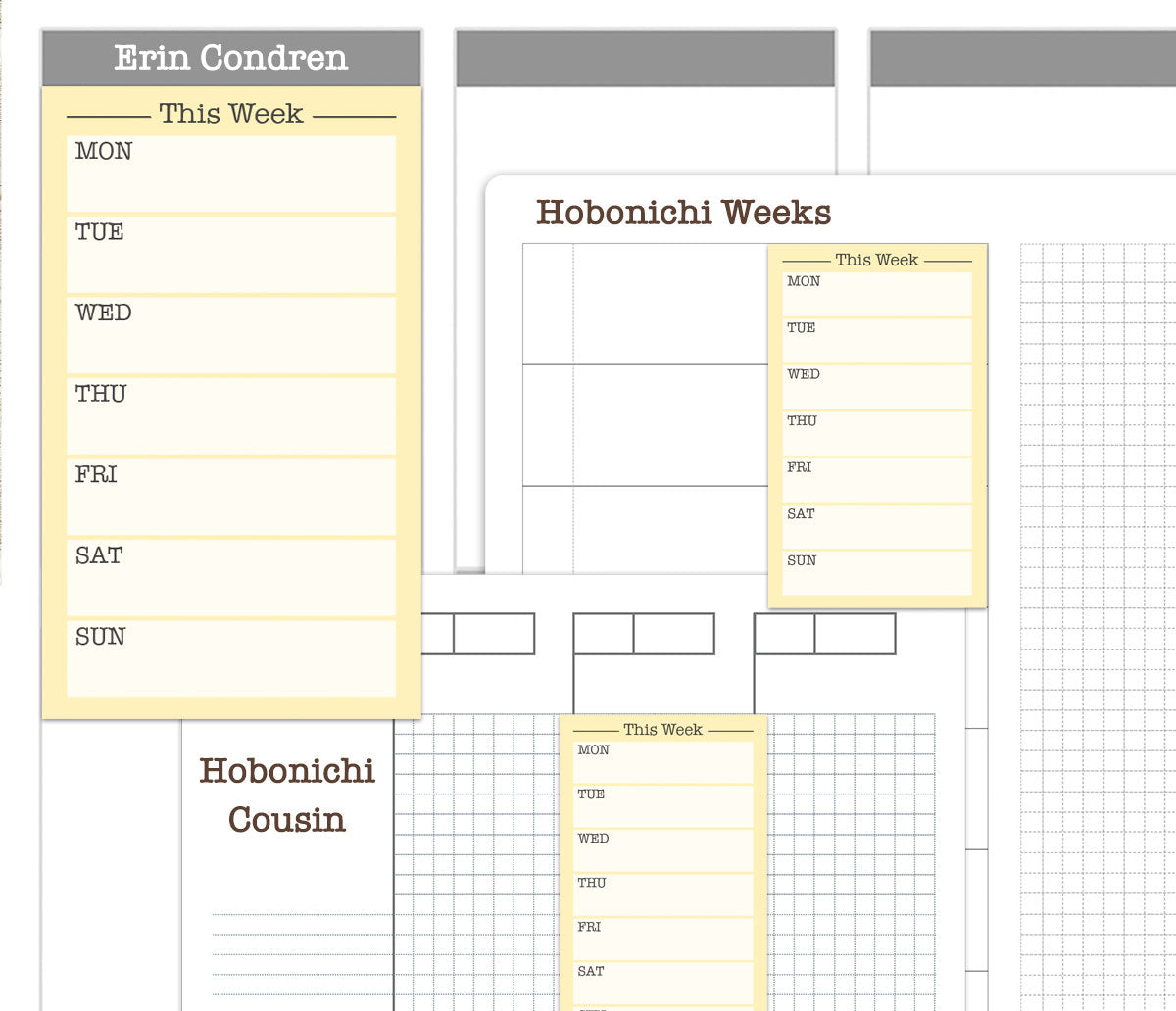 This Week Mon-Sun Printable Planner Stickers | Weekly Header Labels | PDF Cut Files