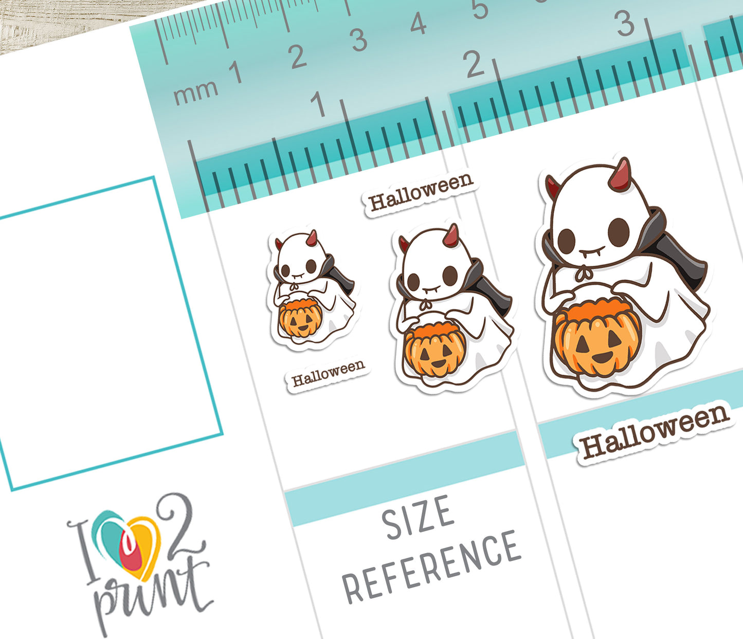 Hauntie Ghost Holidays Color Printable Stickers | Cute Spooky Seasons | PDF Cut Files