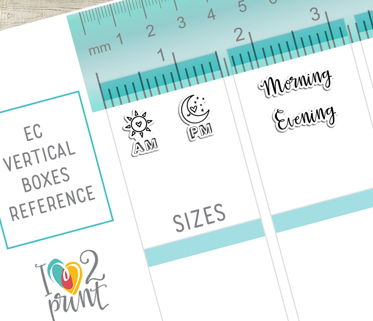 AM and PM Printable Stickers – Morning & Evening Labels – Ilove2Print