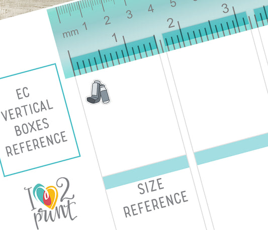 Asthma Icons Stickers - Functional Printable Stickers - PDF & Cut Files