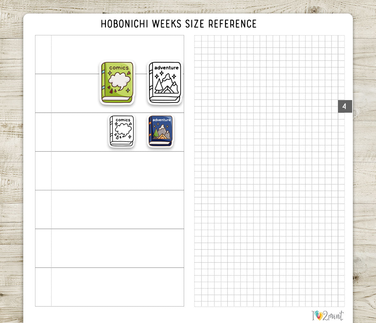Comics & Adventure Book Genre Icons – Printable Planner Stickers – PDF & Cut Files
