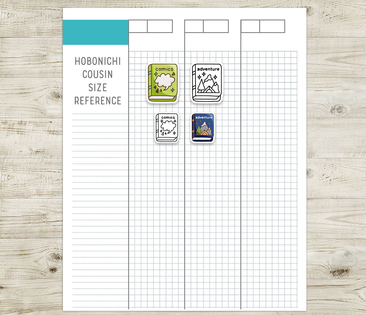 Comics & Adventure Book Genre Icons – Printable Planner Stickers – PDF & Cut Files