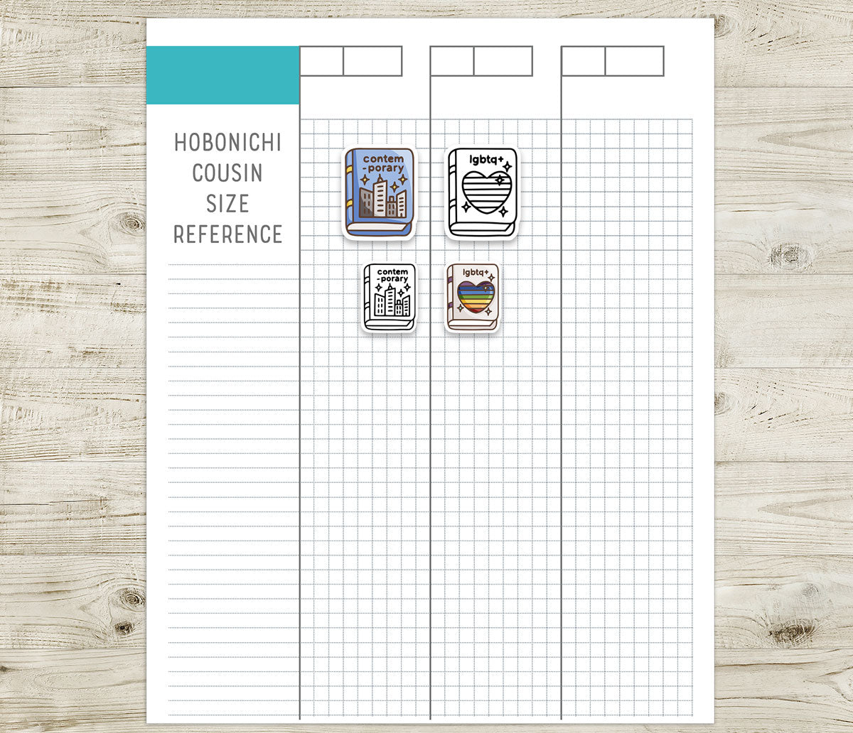 Contemporary & Lgbtq+ Book Genre Icons – Printable Planner Stickers – PDF & Cut Files
