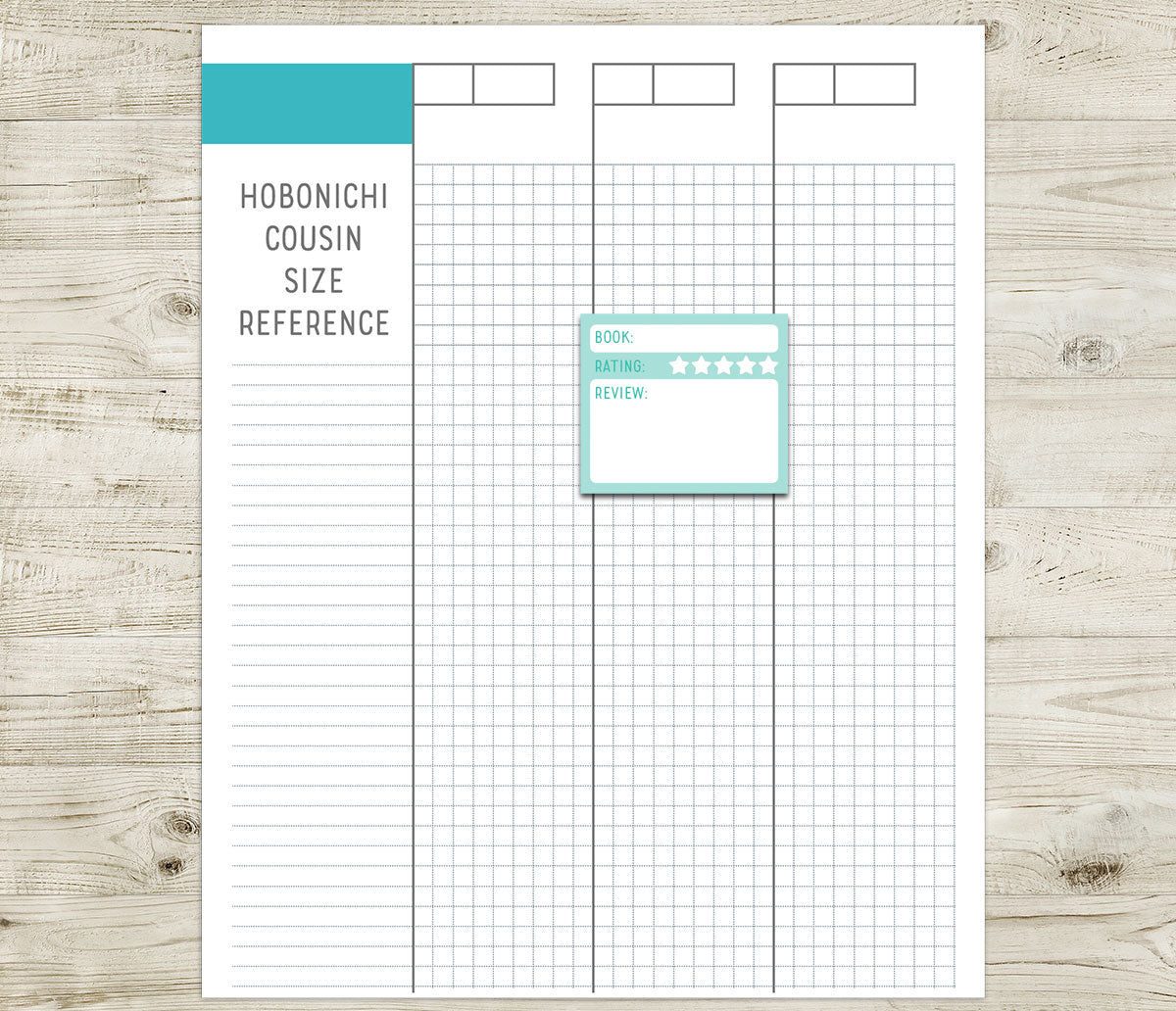 Book Review Box Printable Planner Stickers – Functional Tracker – PDF + Cut Files – Instant Download