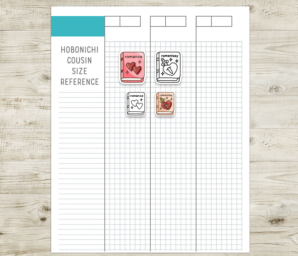 Romance & Romantasy Book Genre Icons – Printable Planner Stickers – PDF & Cut Files