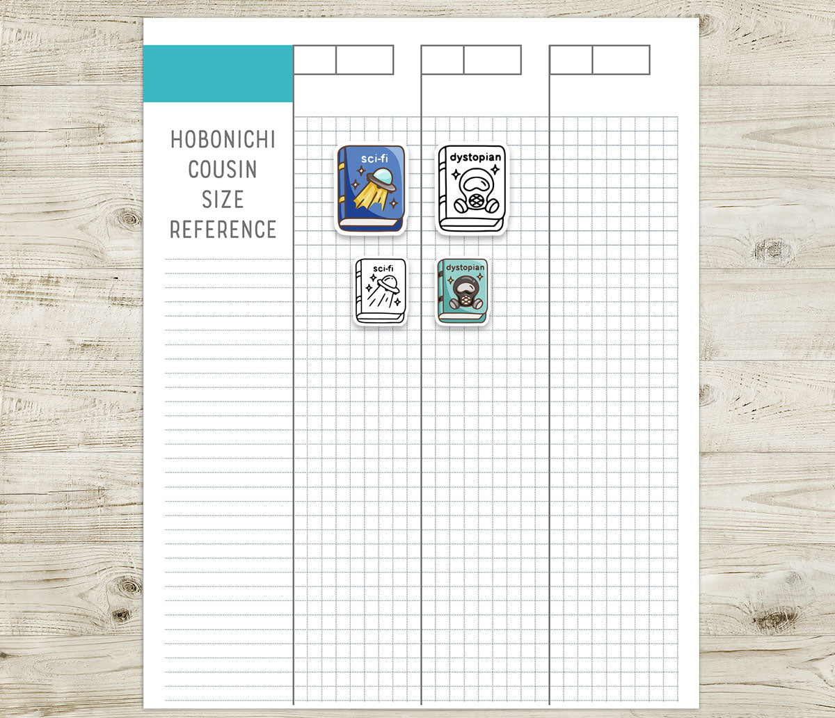 Sci-Fi & Dystopian Book Genre Icons – Printable Planner Stickers – PDF & Cut Files