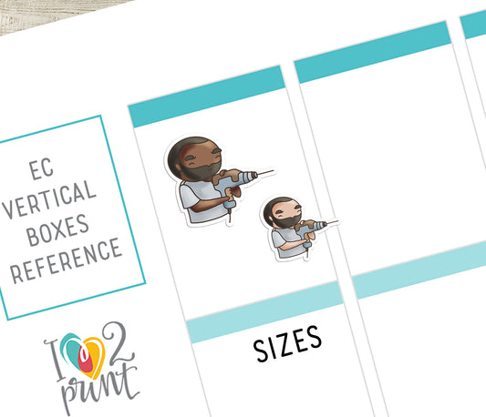 Oliver Chores Set 2 Color Printable Stickers | 2 Skin Tones | Cut Files