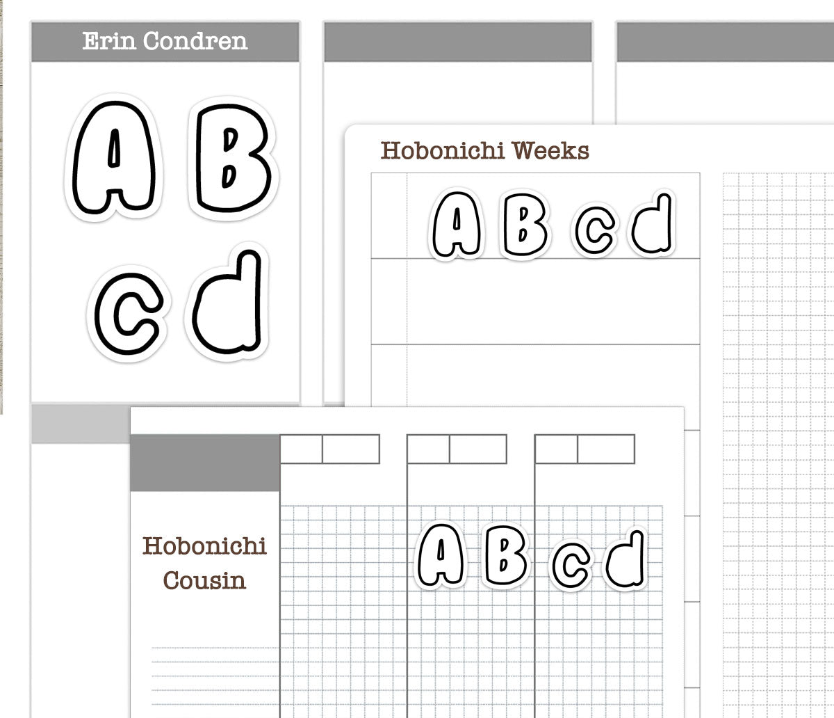 Bubble Alphabet Lined Printable Stickers | Upper & Lowercase | Planner