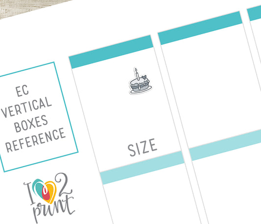 Cake Mini Icon Printable Planner Stickers | 48 Colors | PDF Cut Files