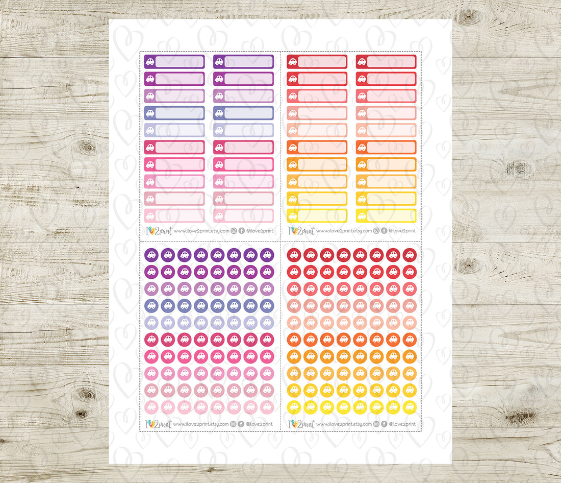 Car Tracker Stickers – Reminders Printable PDF & Cut Files – Ilove2Print
