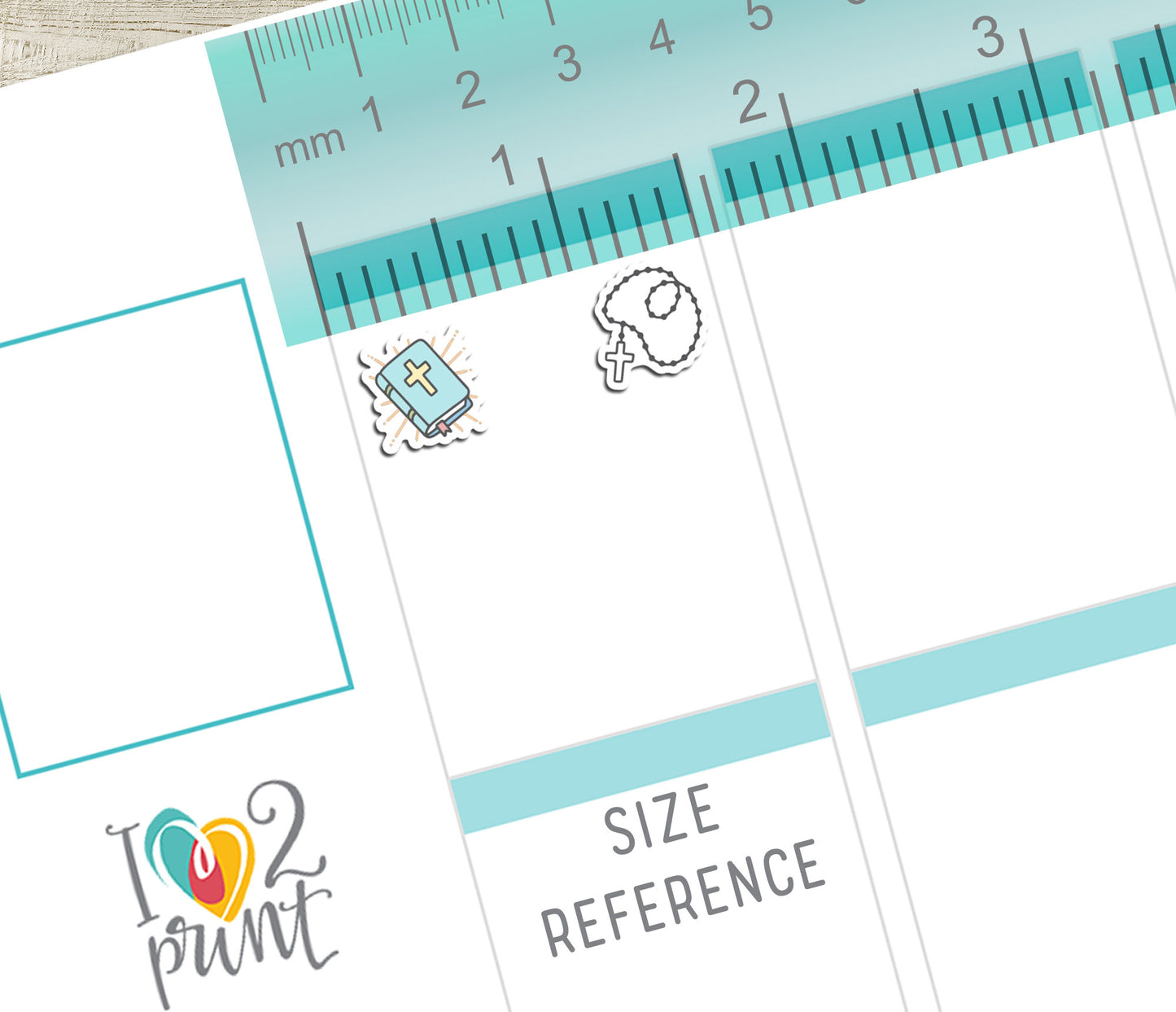 Religious & Christian Icons Printable Stickers – Faith-Based Planner Set