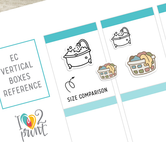 50 Home Chores Stickers set I – Printable Planner Icons (PDF & Cut Files)