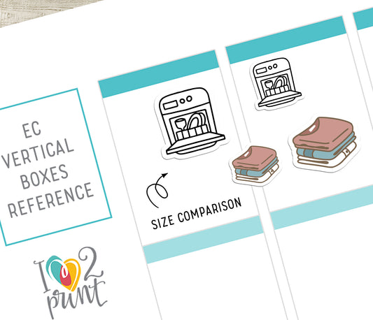 50 Home Chores Stickers set II – Printable Planner Icons (PDF & Cut Files)