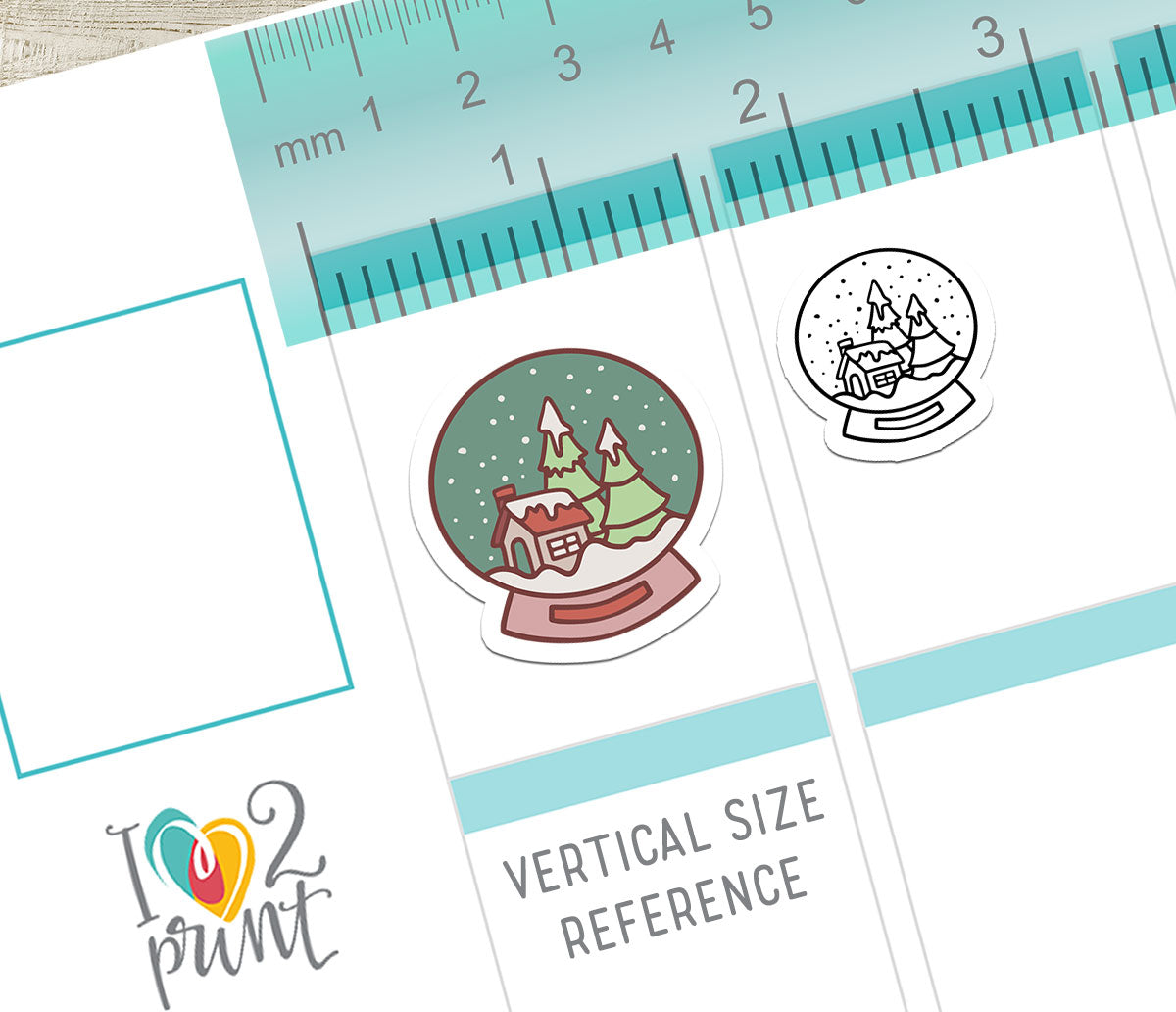 Christmas Printable Icons Stickers SET 2 – Color and Stamp Planner Icons - PDF & Cut Files