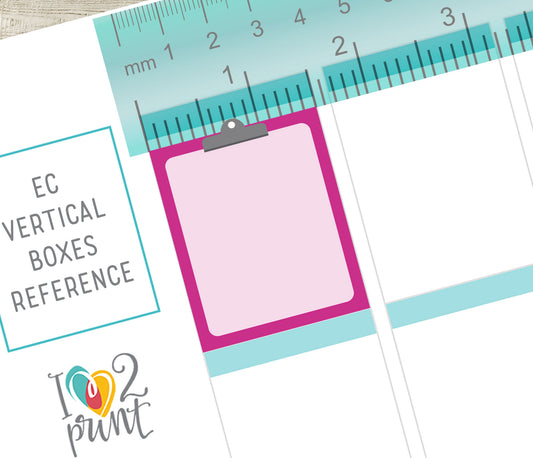 Clipboard Boxes Printable Stickers – 1.5" x 1.9" in 48 Colors