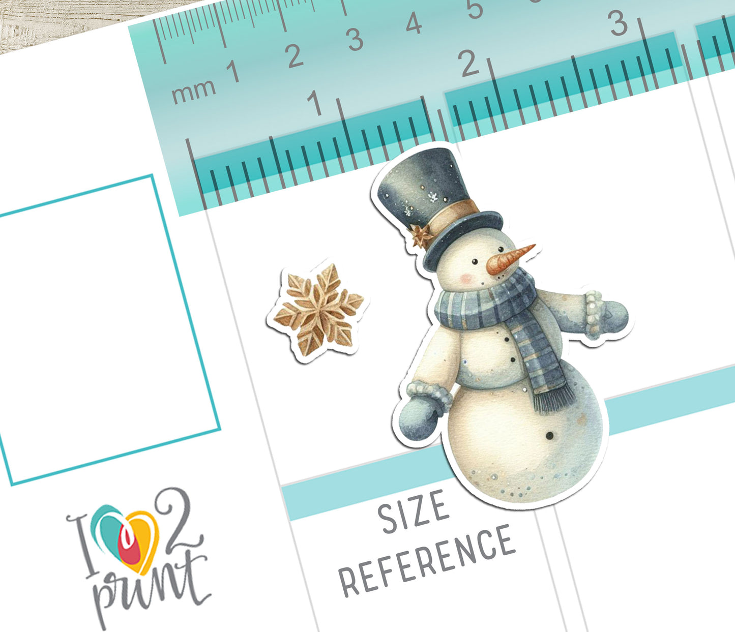 Cute Christmas –  Holidays Decorative Stickers – Printable PDF & Cut Files