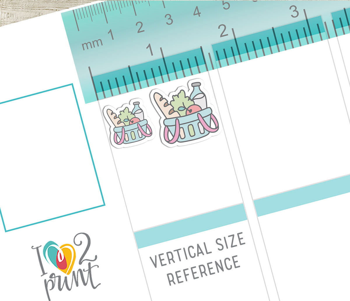 50 Plain Daily Life Printable Icons Stickers – COLOR Planner Icons - PDF & Cut Files