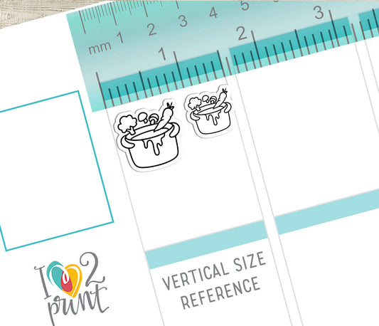 50 Plain Daily Life Printable Icons Stickers – DOODLE Planner Icons - PDF & Cut Files