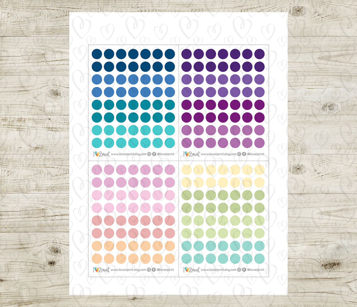 Small Dot - Functional Printable Stickers - PDF & Cut Files