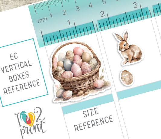 Easter Decorative Stickers – Religious & Floral Collection – Printable PDF & Cut Files