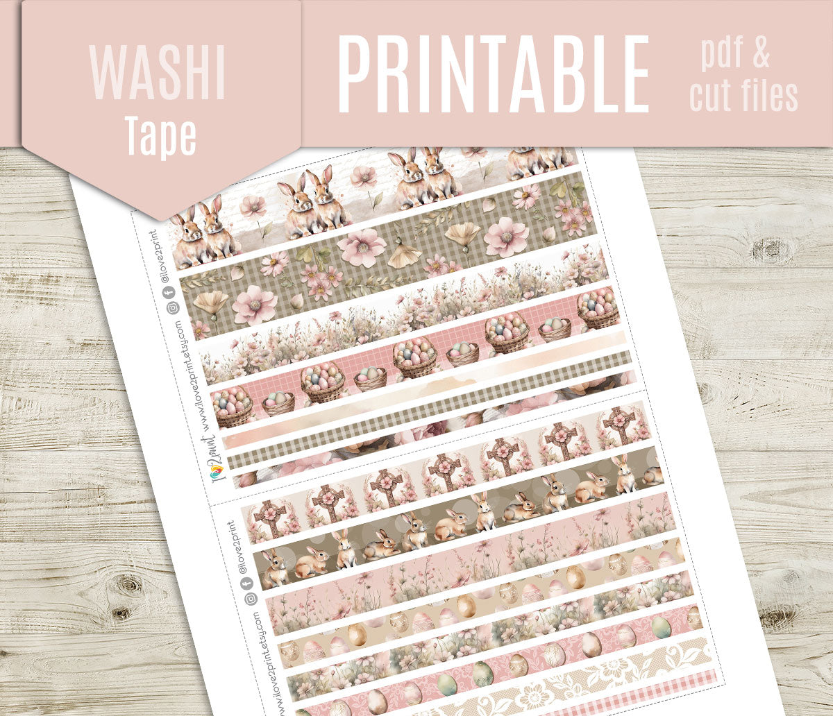 Easter – COMPLETE COLLECTION –  Printable Planner Stickers BUNDLE – PDF & Cut Files