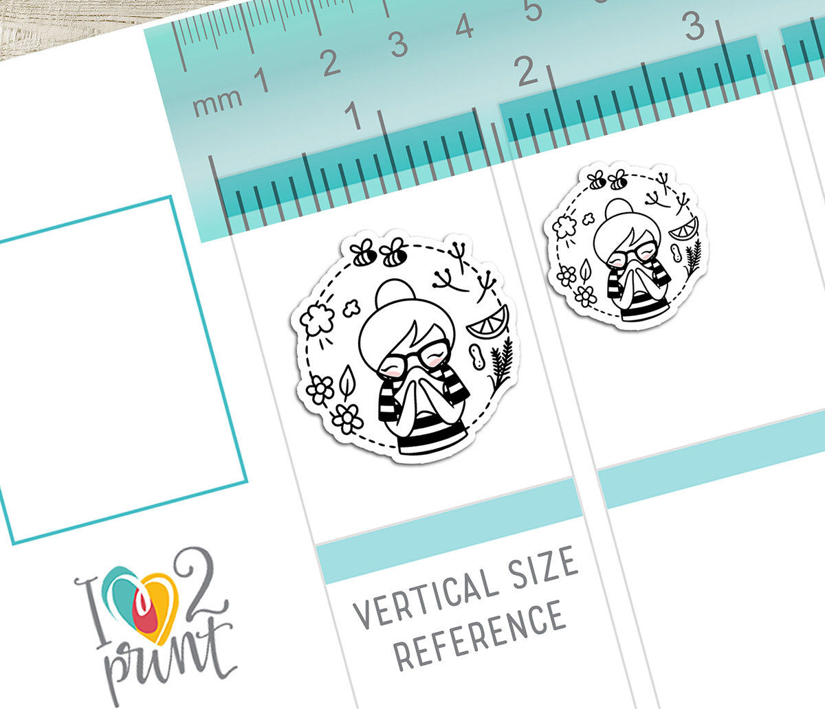 Elena Allergies - DOODLE Printable Planner Sticker - PDF & Cut Files