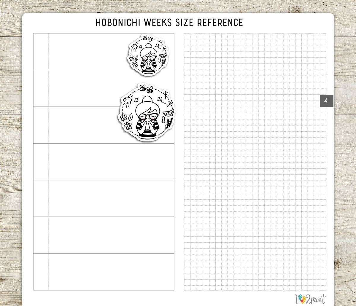 Elena Allergies - DOODLE Printable Planner Sticker - PDF & Cut Files