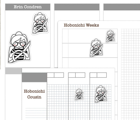 Elena Driving Printable Stickers Outline | Color In | PDF + Cut Files