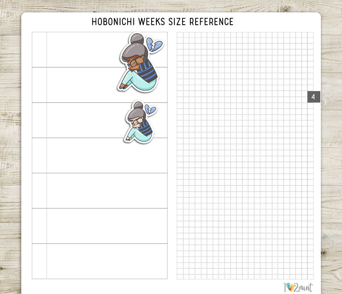 Elena Sad Day - COLOR Printable Planner Sticker - PDF & Cut Files