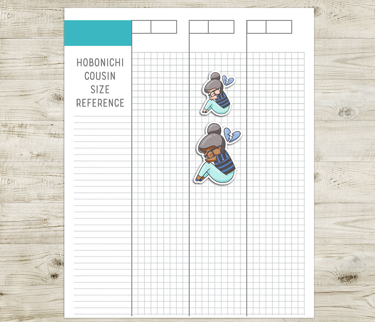 Elena Sad Day - COLOR Printable Planner Sticker - PDF & Cut Files