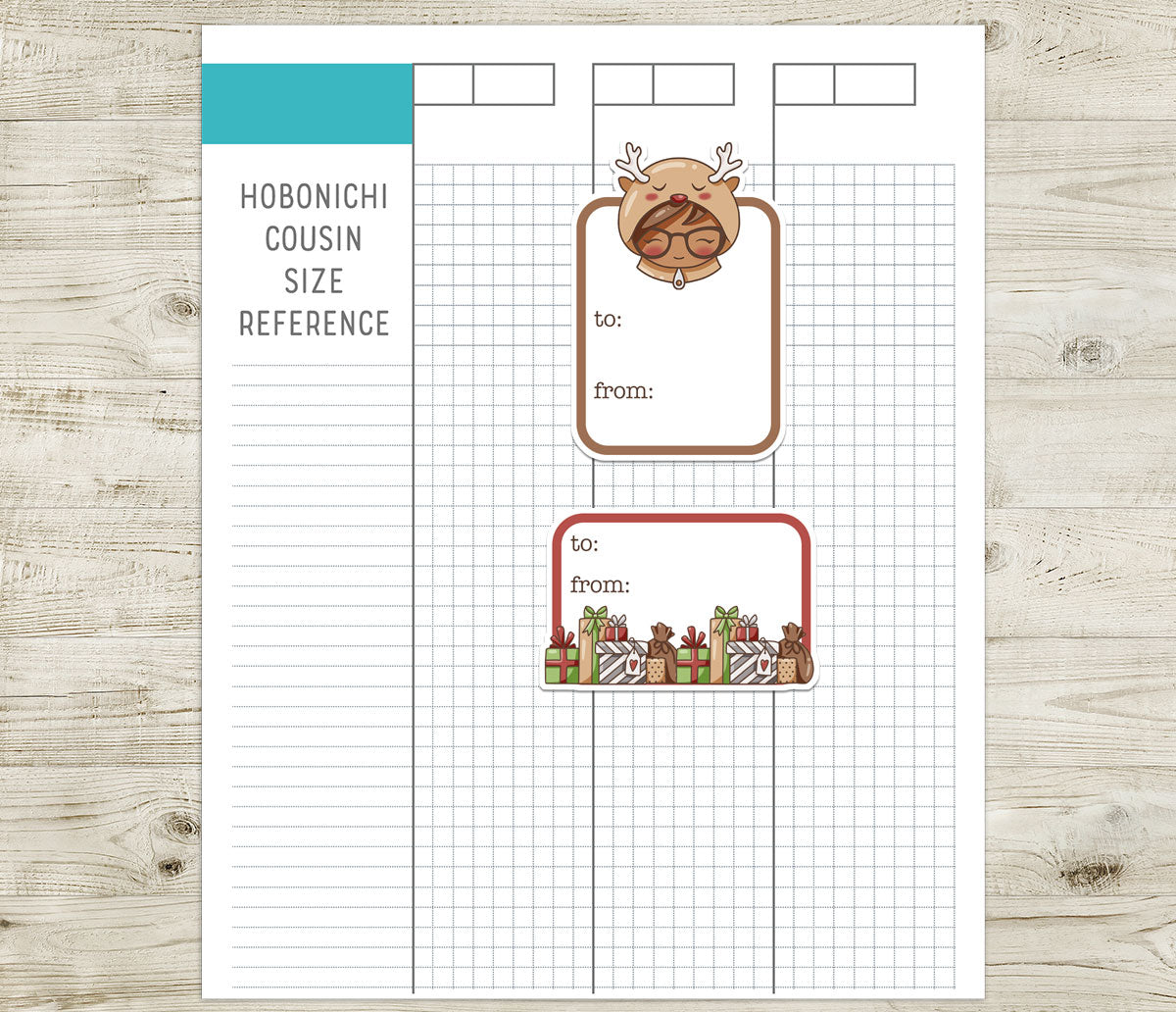 Elena Christmas Gift Labels – Holidays Tags Printable Planner Stickers – PDF & Cut Files – Instant Download
