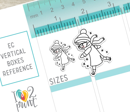 Elena Christmas Time Printable Stickers Outline | Color In | Cut Files