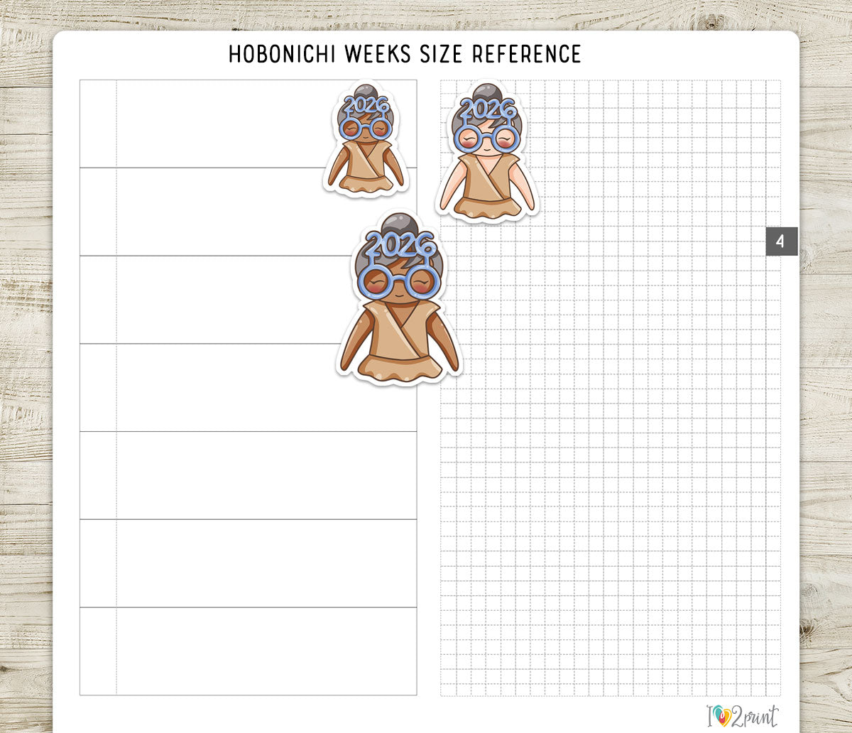 Elena Happy 2026 – Color Printable Planner Stickers – PDF & Cut Files – Instant Download