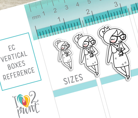 Holidays Outfit - Elena Planner Girl – DOODLE Printable Stickers – General Holidays – PDF & Cut Files