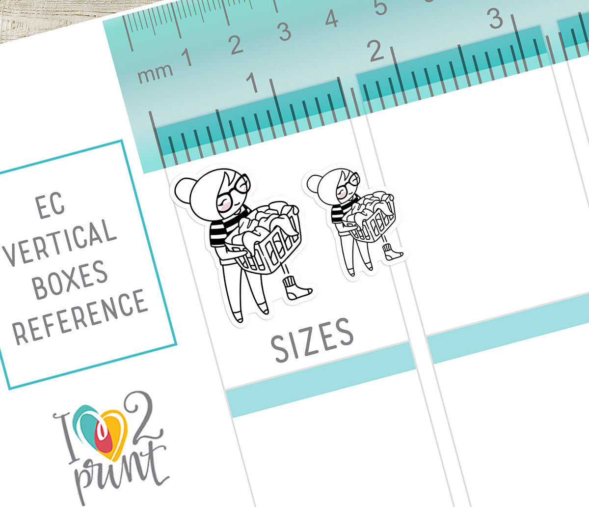 Elena Laundry - DOODLE Printable Planner Sticker - PDF & Cut Files