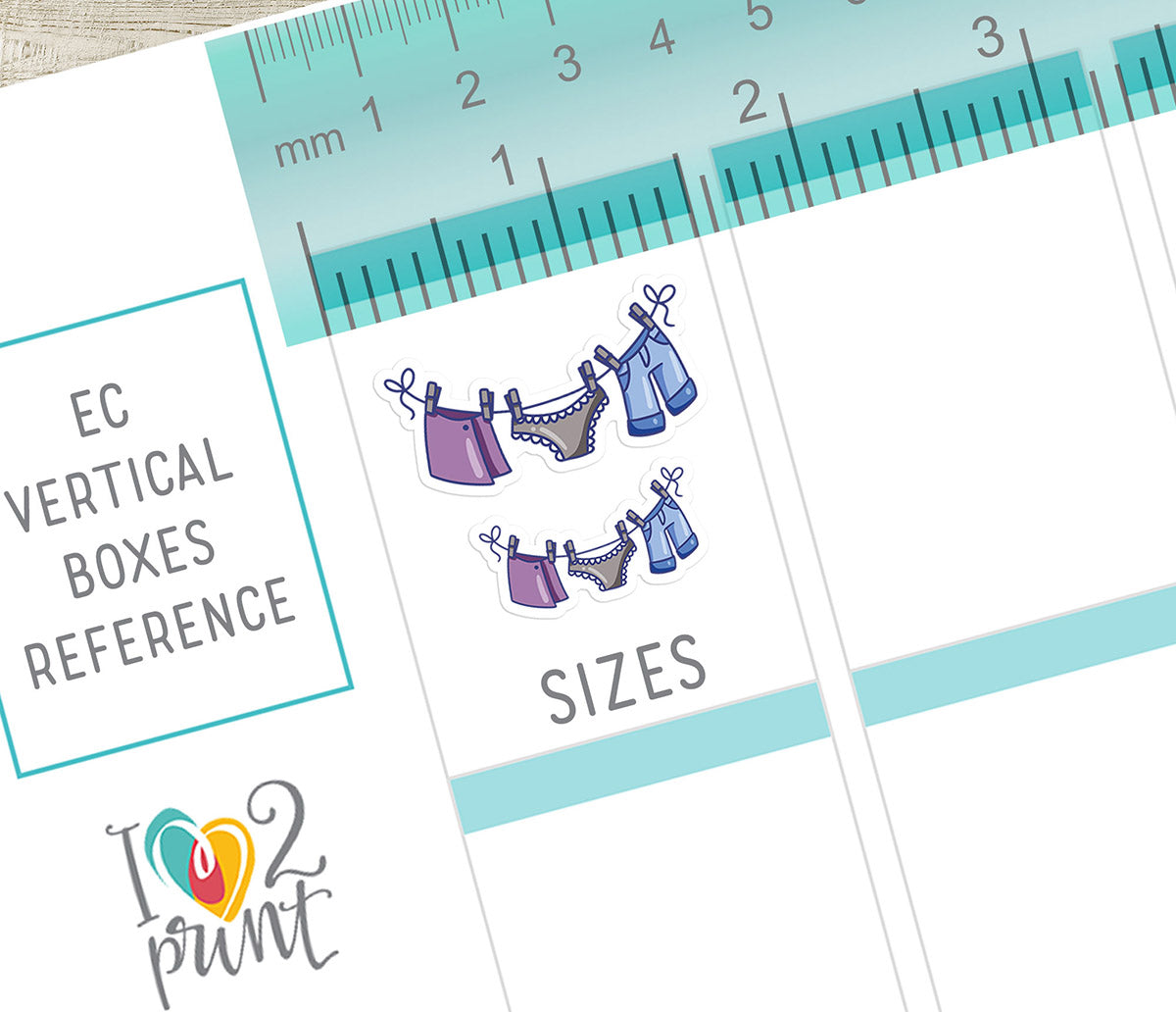 Elena Laundry - COLOR Printable Planner Sticker - PDF & Cut Files