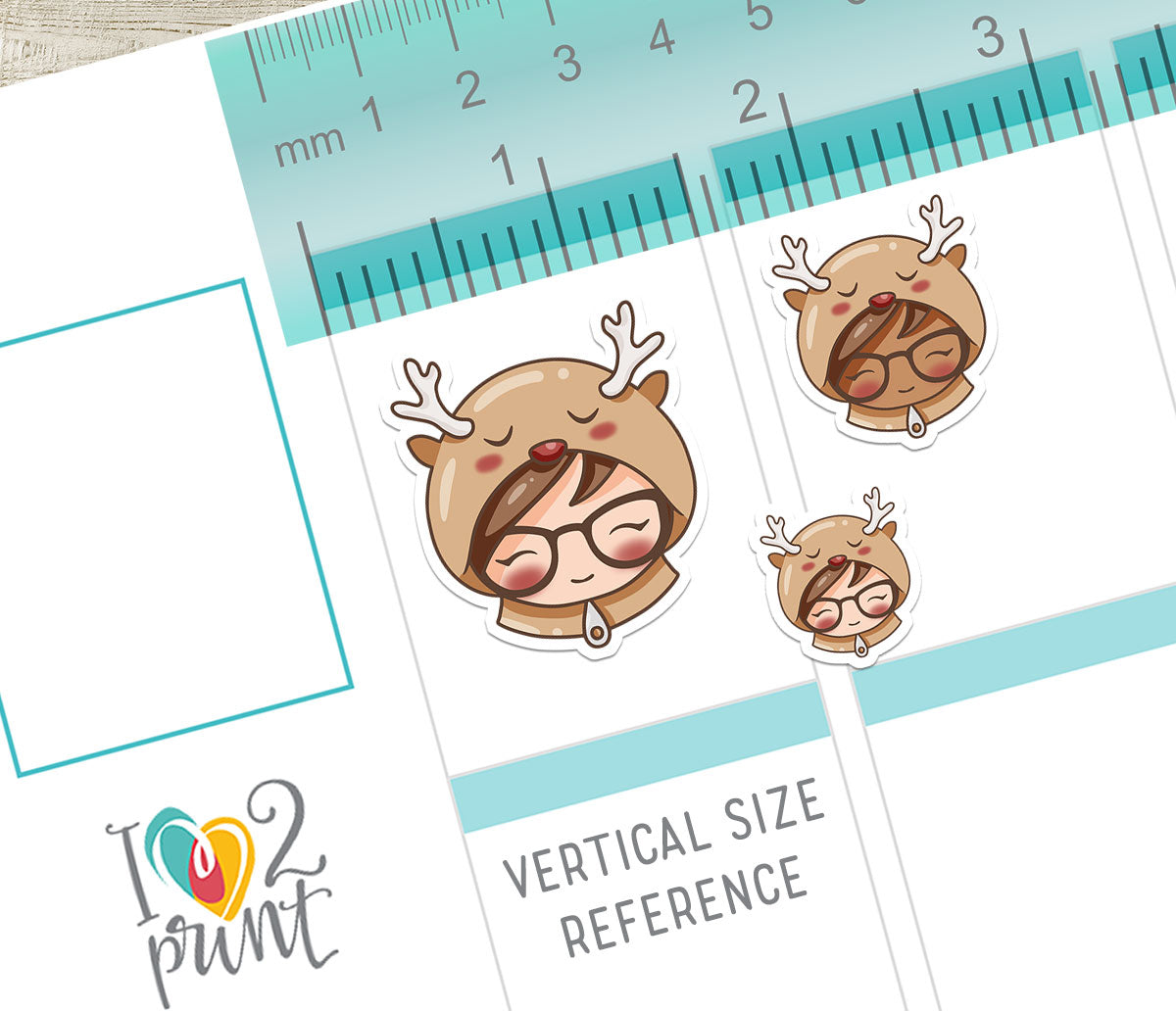 Elena Merry Christmas – COLOR Printable Planner Stickers – PDF & Cut Files – Instant Download