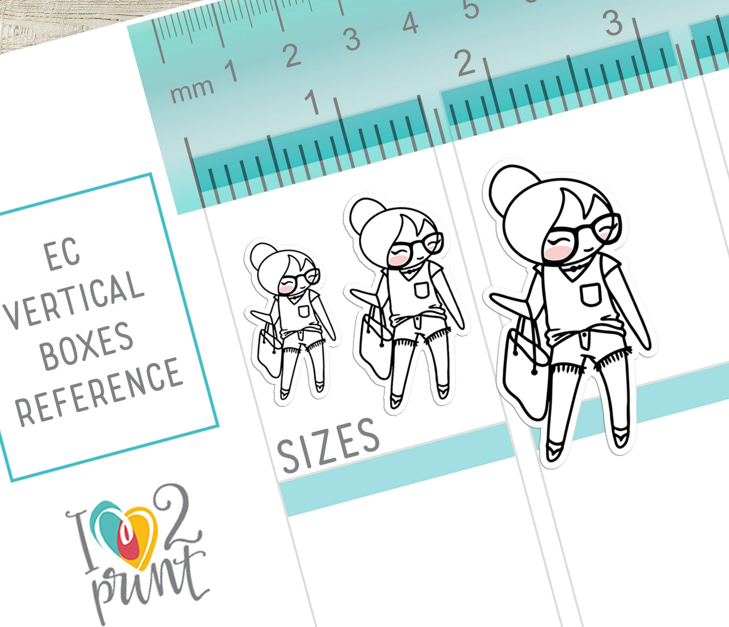 Elena Summer Outfit Doodle Printable Stickers | 8 Fashion Outlines | PDF Cut Files | Instant Download