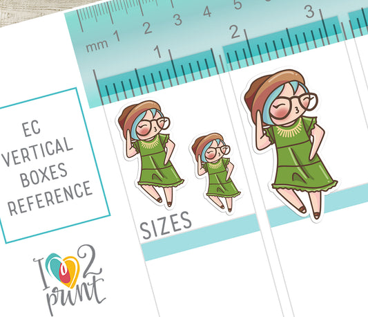 Elena Summer Outfit Light Skin Printable Stickers | 8 Fashion Styles | PDF Cut Files | Instant Download