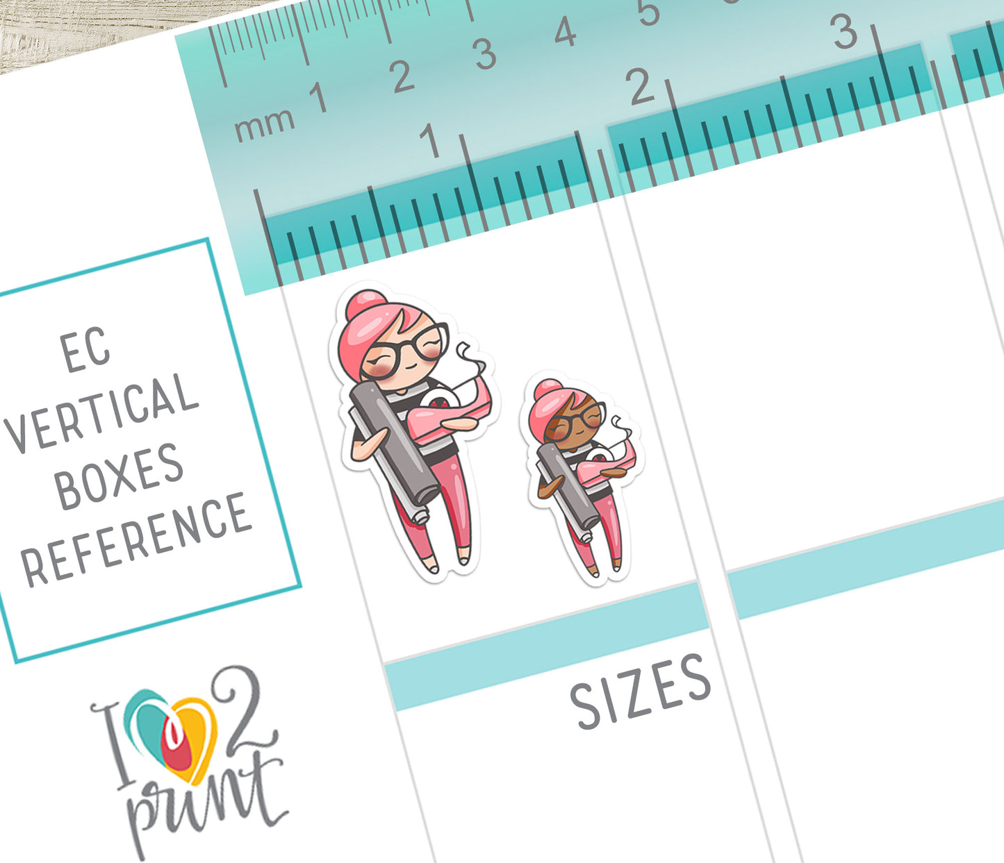 Elena Tumbler Color Printable Stickers | 2 Skin Tones Craft | 2 Sizes | PDF Cut Files