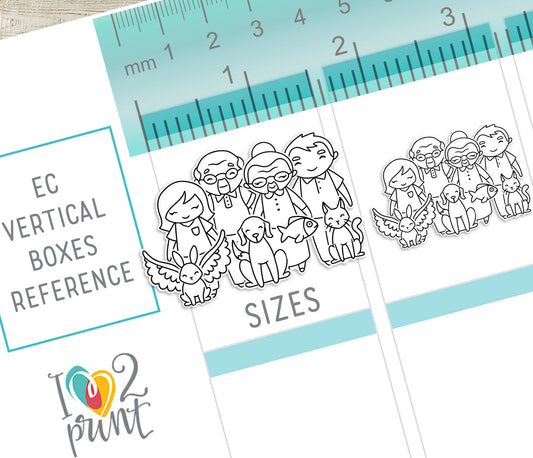 Make Your Own Family Set 2 Doodle Stickers | Grandparents Pets Teen | PDF Cut Files