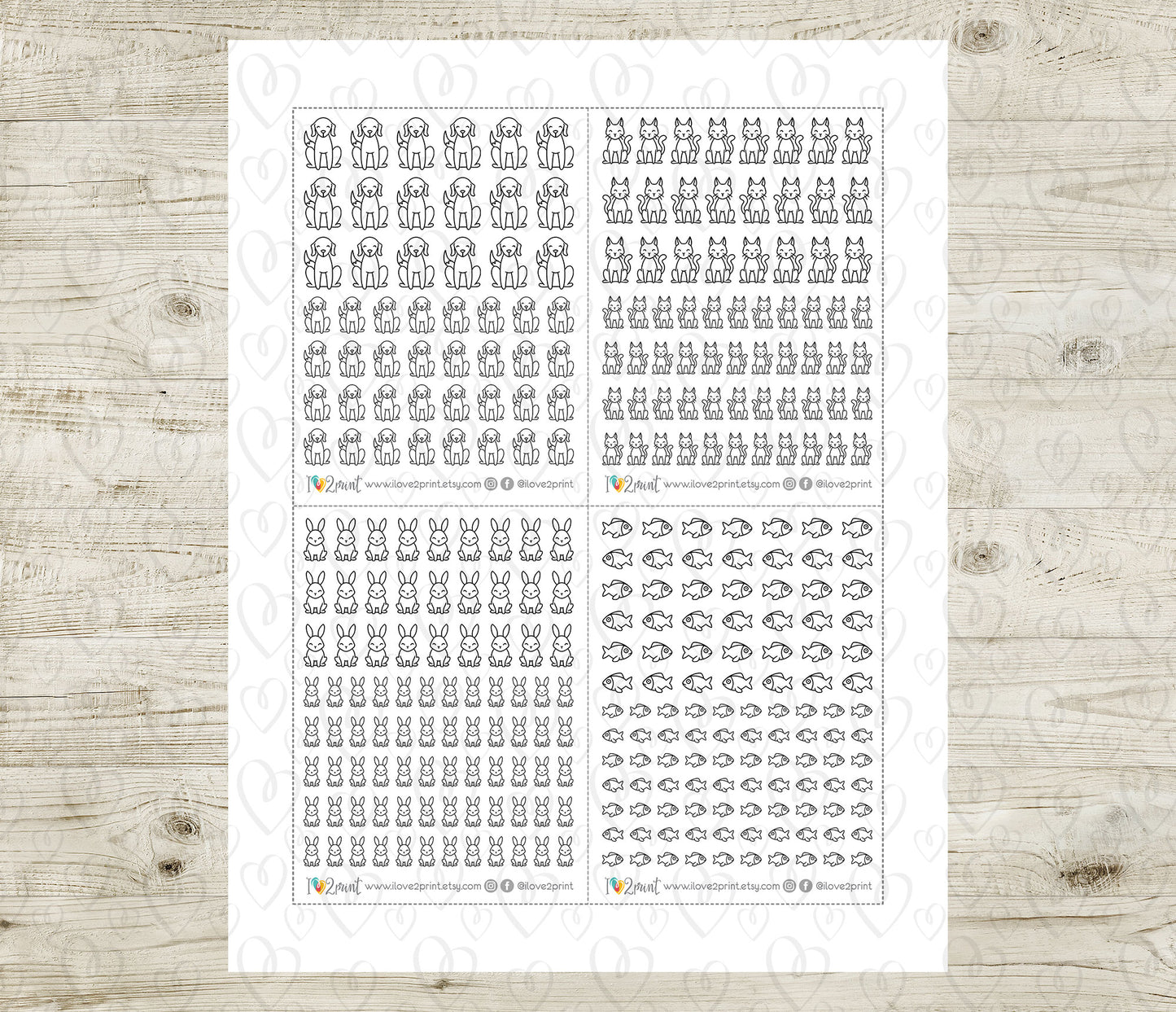 Make Your Own Family Set 2 Doodle Stickers | Grandparents Pets Teen | PDF Cut Files