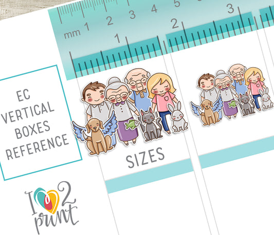 Make Your Own Family Set 2 Light Skin Stickers | Grandparents Pets Teen | PDF Cut Files