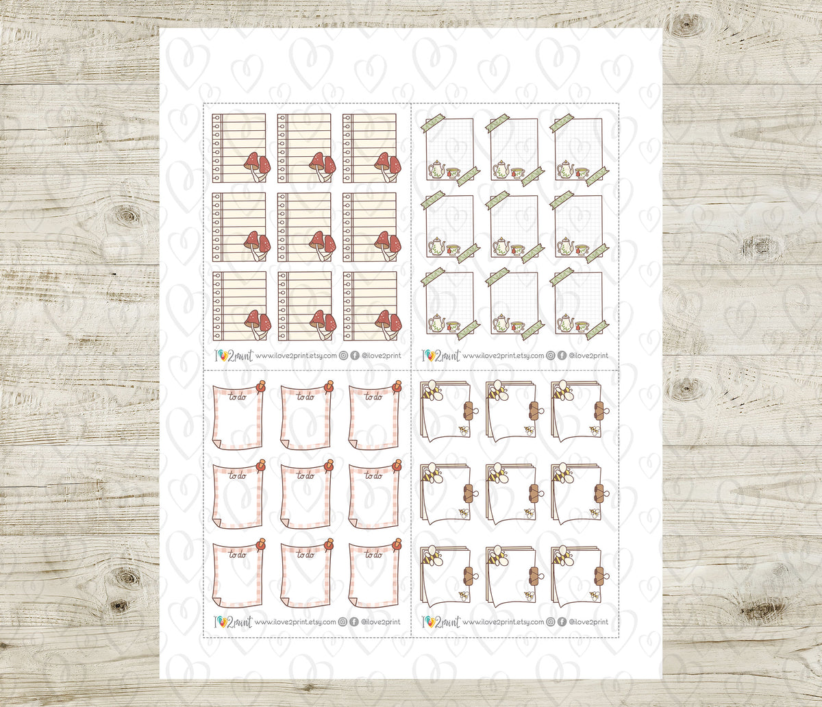Free Fall Notes.pdf FREEBIE Fall Notes - Printable Planner Stickers - Pdf & Cut Files ...