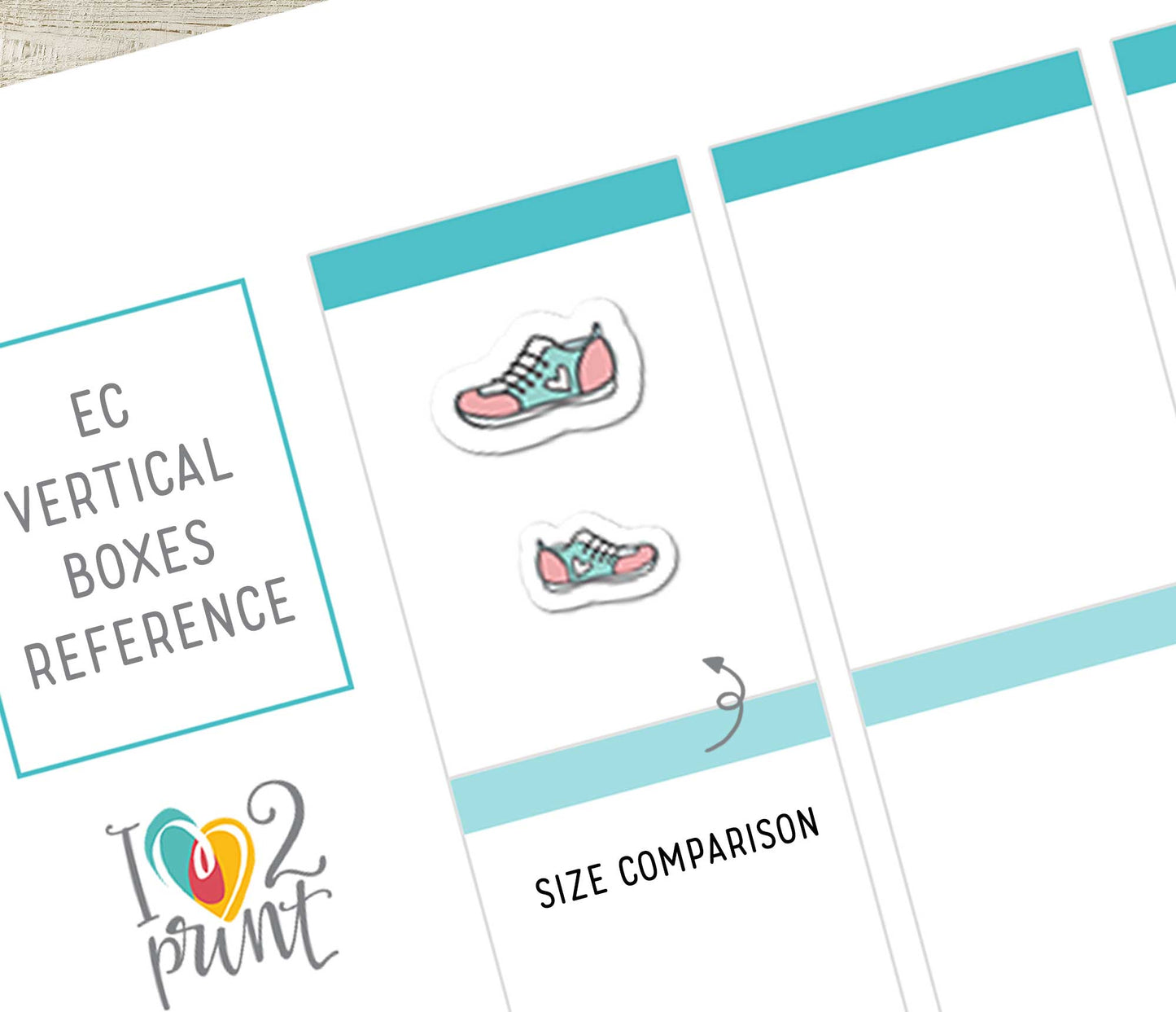 Fitness Icons Stickers – Printable (running shoes, water bottle, weights and fruits) - PDF & Cut Files
