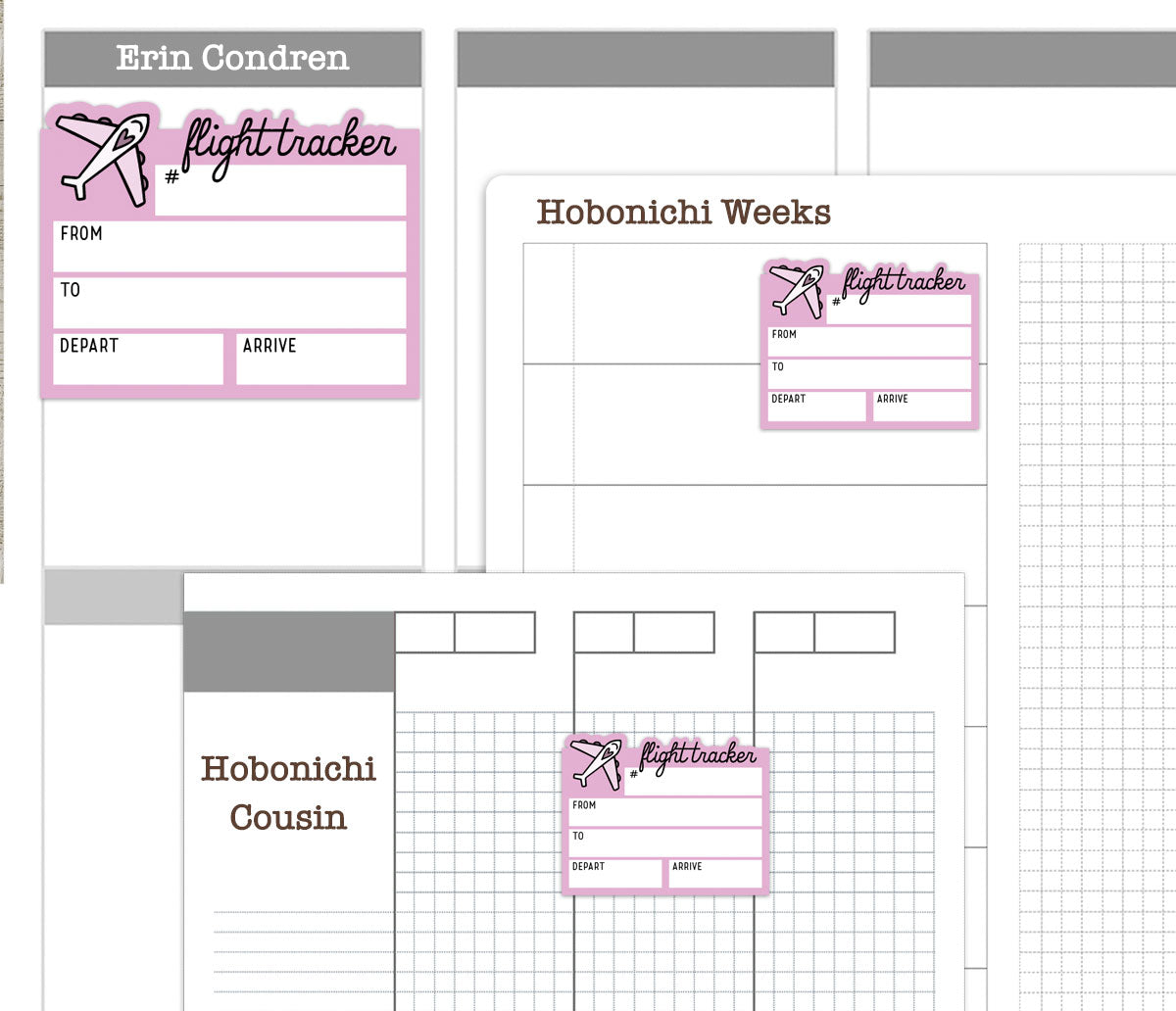 Flight Tracker Labels Printable Stickers | 24 Pastel Neutral Colors